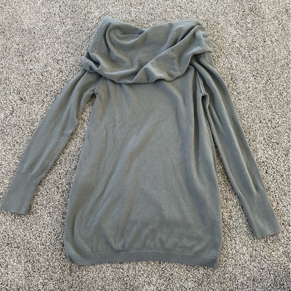 Sage Green Cowl Neck Sweater | Spring Cozy
- small